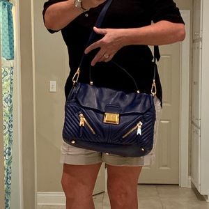 Miu miu nappa biker inchiostro shoulder bag